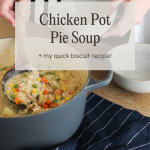 Pinterest Pin for Chicken Pot Pie Soup