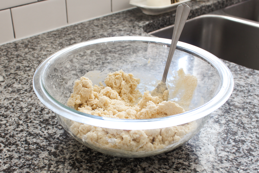 Homemade biscuits dough in bowl