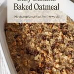 Pinterest pin for easy banana bread baked oatmeal