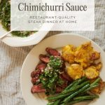 Grilled Steak with Chimichurri Sauce Pinterest Pin 1