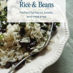 Pinterest Pin for Easy Cilantro Lime Rice and Beans