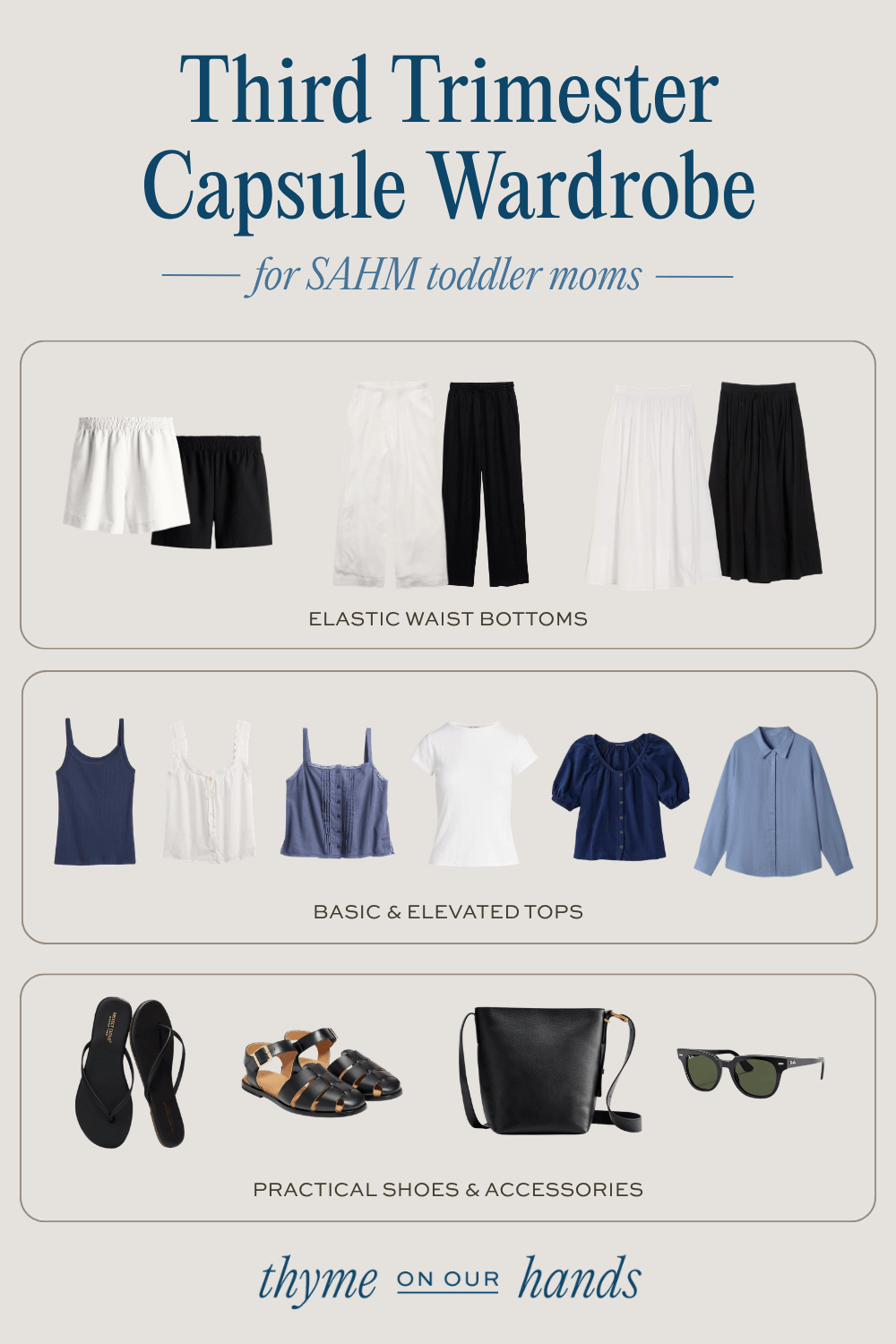 Capsule wardrobe for stay at home moms third trimester pregnancy style