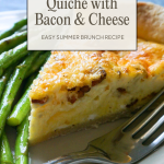Quiche with Bacon & Cheese Pinterest Pin
