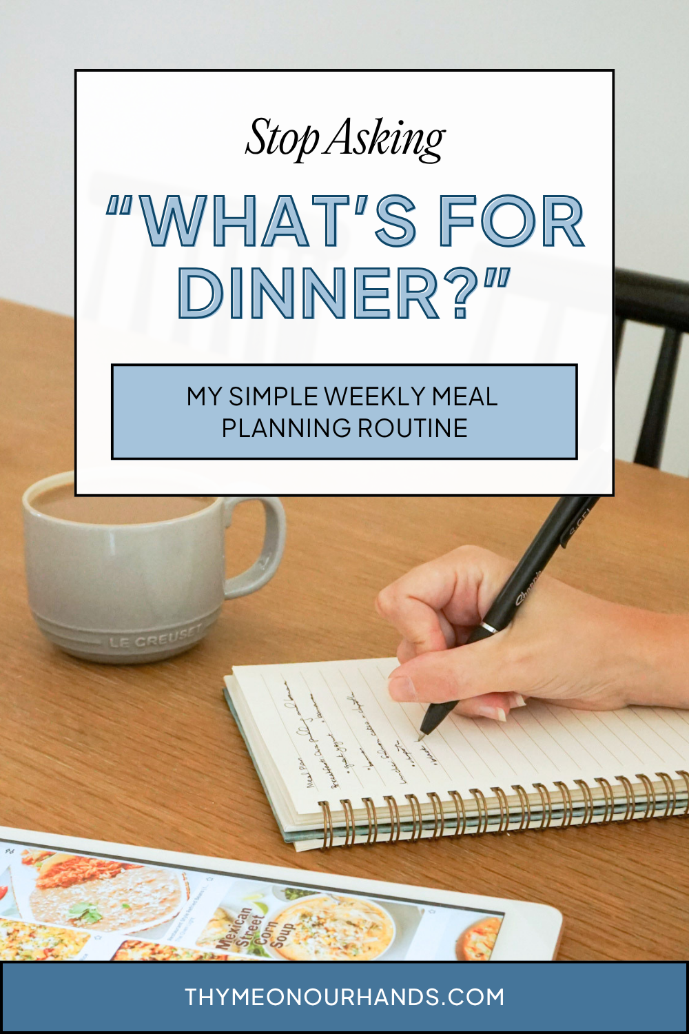 Simple Meal Planning Routine Pinterest Pin