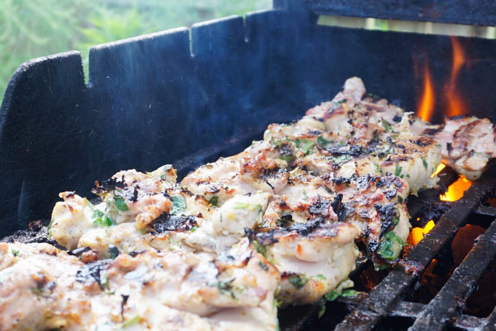 greek chicken thighs on grill