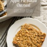 Pinterest pin for apple pie baked oatmeal recipe